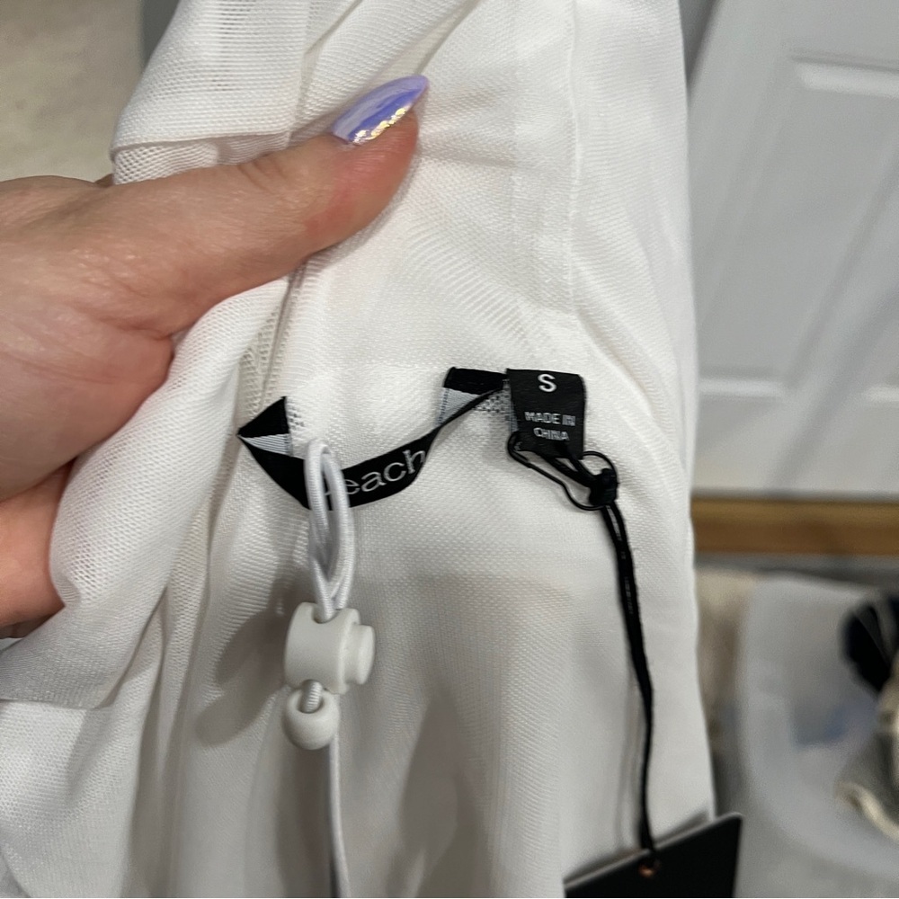 Peach White Activewear Mitsu Jacket with Hood and Lightweight Design Small - Picture 7 of 10